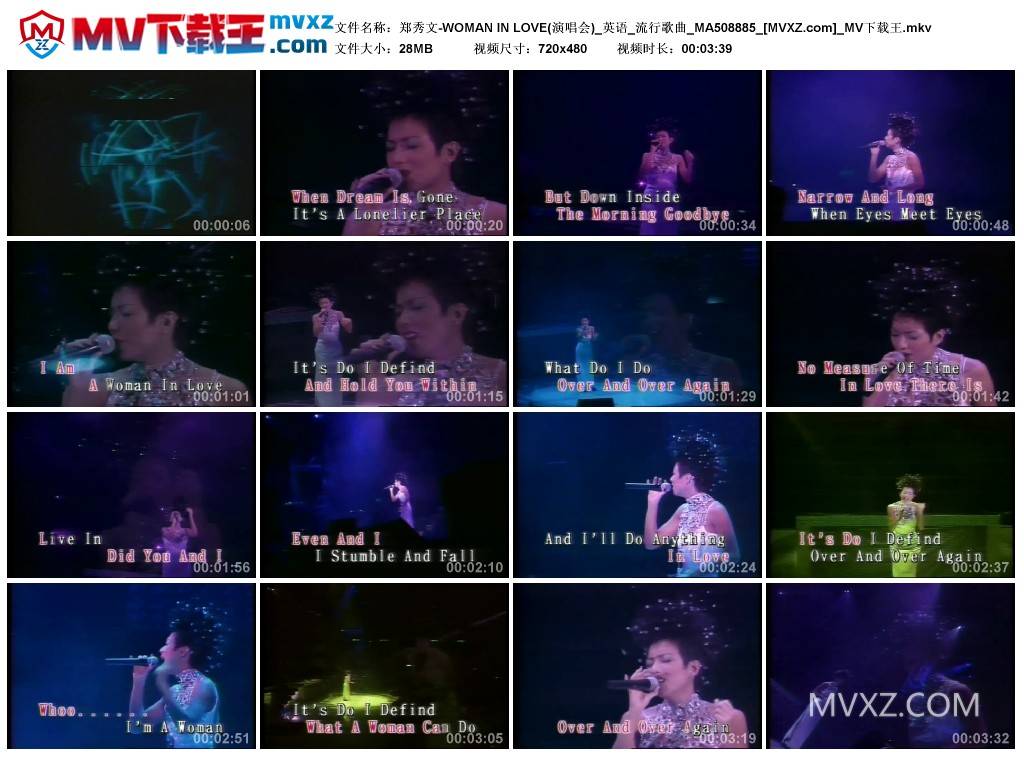 郑秀文-WOMAN IN LOVE(演唱会)_英语_流行歌曲_MA508885